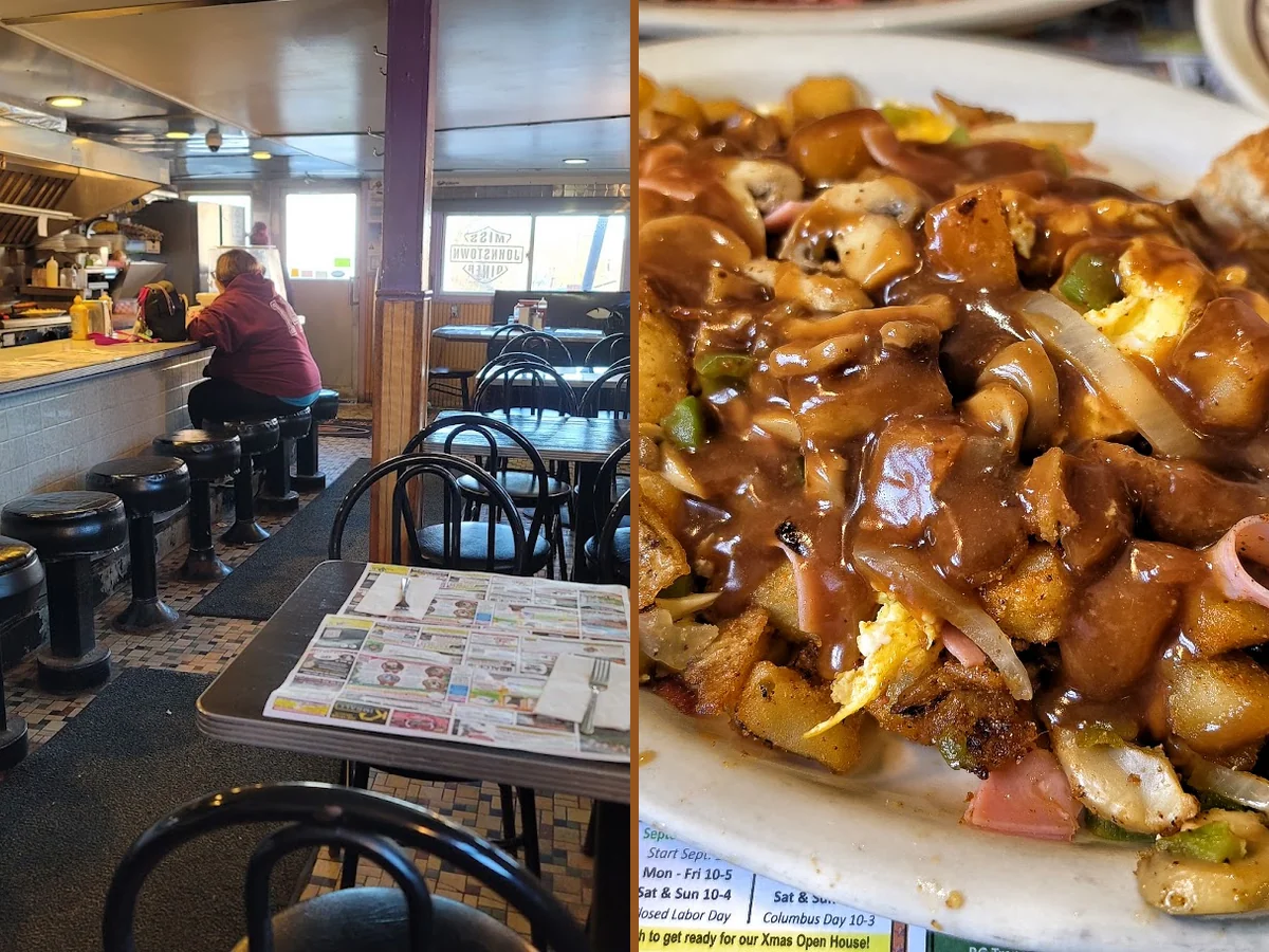 Simple tables in a small diner