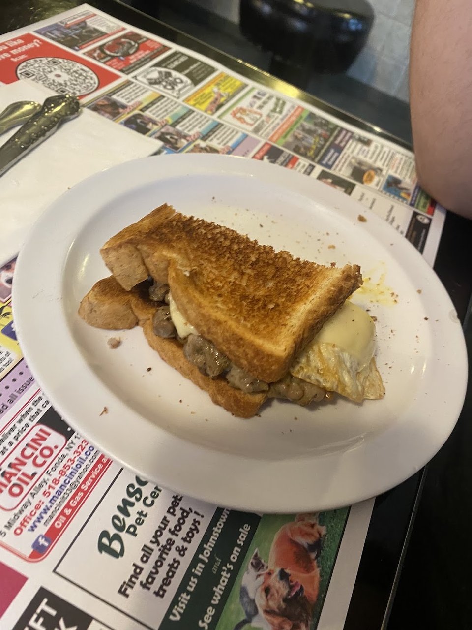 Sausage Egg and Cheese on Toast